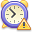 exclamation, Alarm, Clock, time, alarm clock, wrong, Alert, history, Error, warning Black icon