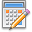 Calc, writing, calculation, calculator, write, Edit Gray icon