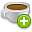 Coffee, plus, cup, Add, mocca, food Black icon
