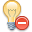 Light bulb, remove, delete, Del Black icon