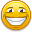 Emoticon, grin, Emotion DarkGoldenrod icon