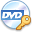 Dvd, disc, password, Key Black icon