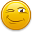 wink, Emoticon, Emotion Orange icon