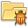 Folder, bug Khaki icon