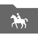rider, horse Black icon