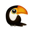 tuqui, trans, Animal, toucan, bird Black icon