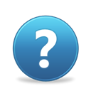 And, question mark, help, support SteelBlue icon