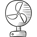 cool, ventilator, Summertime, summer Black icon