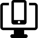 Computer Screen, Computer Monitor, mobile phone, technology, cellphone, smartphone Black icon