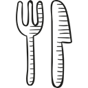 Kitchen Pack, Cutlery, Restauran, Forks, Knifes Black icon