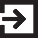 Arrows, right arrow, directional, square, Entrance, Direction Black icon
