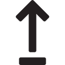 directional, Arrows, line, uploading, Direction, upload Black icon