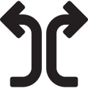 directional, Directions, Curve Arrows, Direction, Arrows, Graphic Tool Black icon