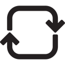 Arrows, Direction, Reload, Circular Arrows, refresh, sync, Curve Arrows Black icon