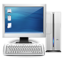 Computer, pc, monitor, personal computer, Display, screen, my computer Silver icon