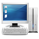 Systemtray, Computer, screen, Display, monitor Silver icon