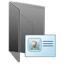 Contact, Folder Black icon