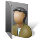 Folder, Human, people, user, Account, profile Black icon