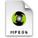 Mpeg, mpg, video Black icon