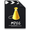 Mpeg, video, mpg Black icon