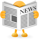 Newspaper, headline, News Black icon