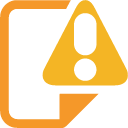 document, paper, File, Error, warning, Alert, wrong, exclamation Goldenrod icon