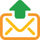 Email, Letter, send, Message, mail, envelop Black icon