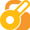 security, keyandlock Orange icon