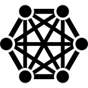 Connectors, Connection, Connecting, Connectivity, shapes, Hexagon Black icon