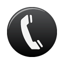 Tel, phone, telephone, Black DarkSlateGray icon