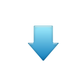 Decrease, descending, Descend, download, Down, Sub, fall, Blue SkyBlue icon