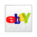 Ebay, Social, social network, social media Black icon