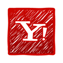 yahoo, social network, social media, Social Firebrick icon