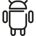 Operating system, Logo, google, Source Code, Open Source, touch screen Black icon