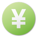 coin, Money, Cash, Currency, yuan, green DarkKhaki icon
