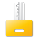 Key, password, yellow Black icon