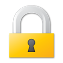 Lock, locked, yellow, security Black icon