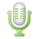 Microphone, mic, green Black icon