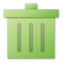 Trash, recycle bin, green DarkKhaki icon