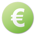 Currency, Money, Cash, Euro, coin, green DarkKhaki icon