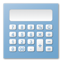 Calc, Blue, calculation, calculator SkyBlue icon