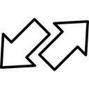 Orientation, Arrows, Two Arrows, directional, Directions Black icon