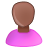 Bald, Human, people, woman, Account, pink, user, person, profile, member, Black, Female Icon