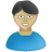 Human, feature, member, user, people, Blue, Account, male, person, Man, profile, olive Icon