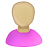 Human, olive, user, Bald, Female, person, woman, Account, pink, people, profile, member Icon