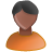 people, Man, profile, Account, male, person, Human, Orange, member, Black, user Icon