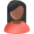 red, woman, person, user, Black, member, Account, profile, people, Female, Human DarkSlateGray icon