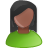 person, Black, Account, Female, green, user, woman, profile, Human, member, people Icon