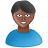 Human, Man, male, feature, person, user, people, member, Blue, Black, profile, Account Icon
