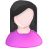 people, Account, Female, White, Black, Human, user, person, woman, profile, pink, member DarkSlateGray icon